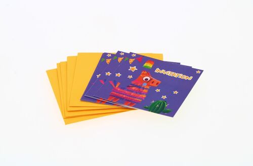 Cartons d'invitation anniversaire enfants Pinata