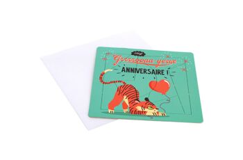 Carte anniversaire enfants Tigre