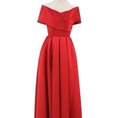 vestido de coctel rojo