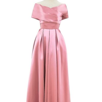 vestido de coctel rosa