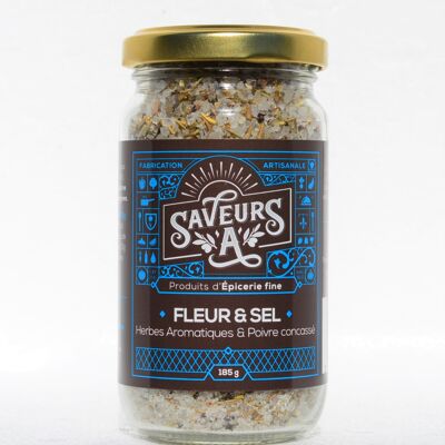 COARSE SALT AND FLOWER AROMATIC HERBS