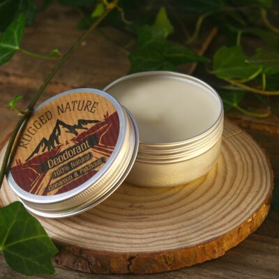 Rugged Nature 100% Natural Deodorant, Cinnamon and Patchouli - 50g