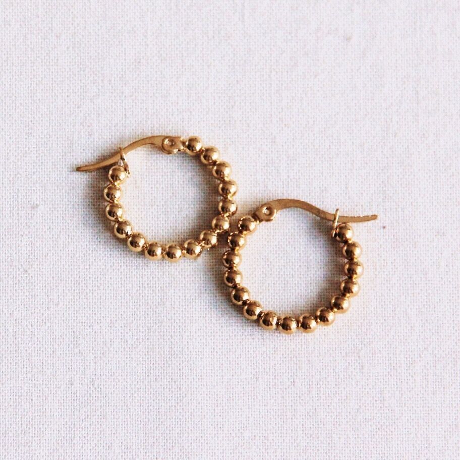 "Sfere" creole in acciaio inossidabile da 20 mm - oro