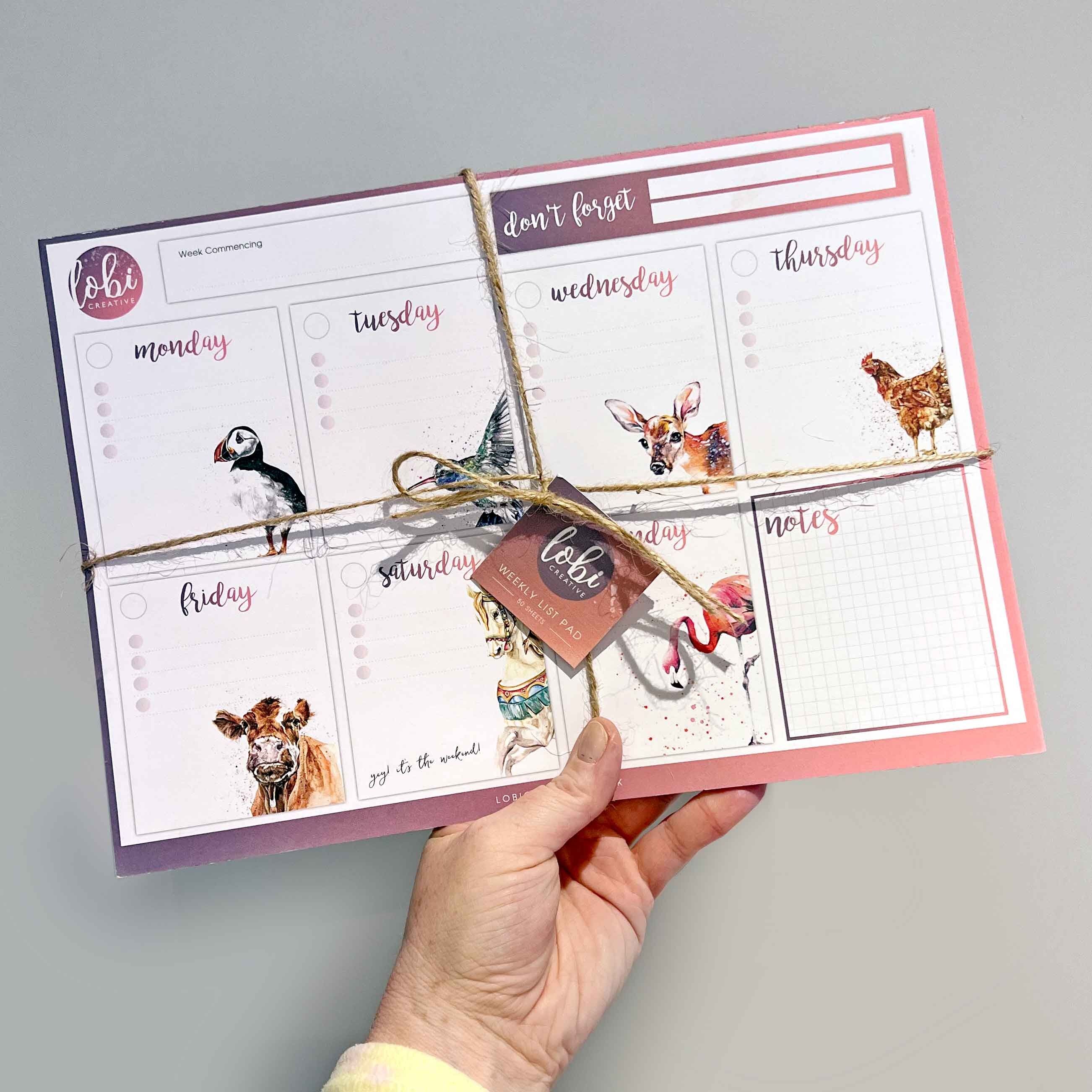 Elenco settimanale Pad A4