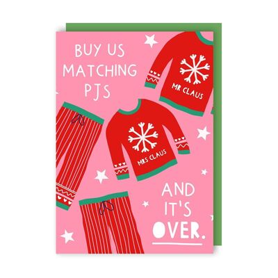 Matching PJs Christmas Card pack of 6