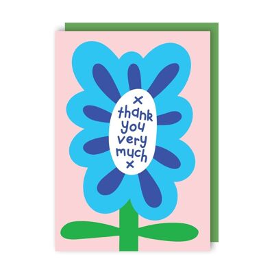 Big Flower Thank You Card pack of 6
