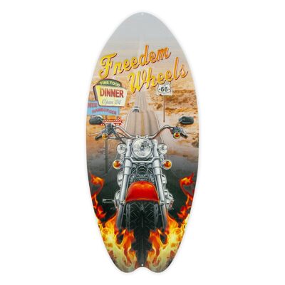 Surfbrett Metall Wanddekoration 23X53CM