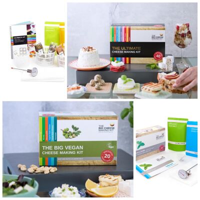 Our best sellers in a handy trial pack or tiny top up! The Big Cheese Making Kit - ideal foodie gift
