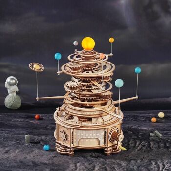 Puzzle en bois DIY 3D Orbites planétaires du système solaire, Robotime, ST001, 34.5x21x32.5 cm 2