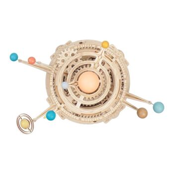 Puzzle en bois DIY 3D Orbites planétaires du système solaire, Robotime, ST001, 34.5x21x32.5 cm 4