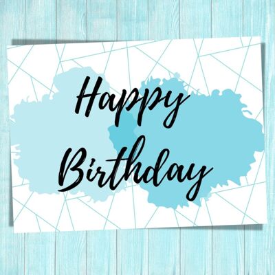 Carte d'anniversaire, carte postale Happy Birthday, carte de voeux d'anniversaire, carte de voeux DIN A6, taille de la carte : 148x105 mm papier FSC