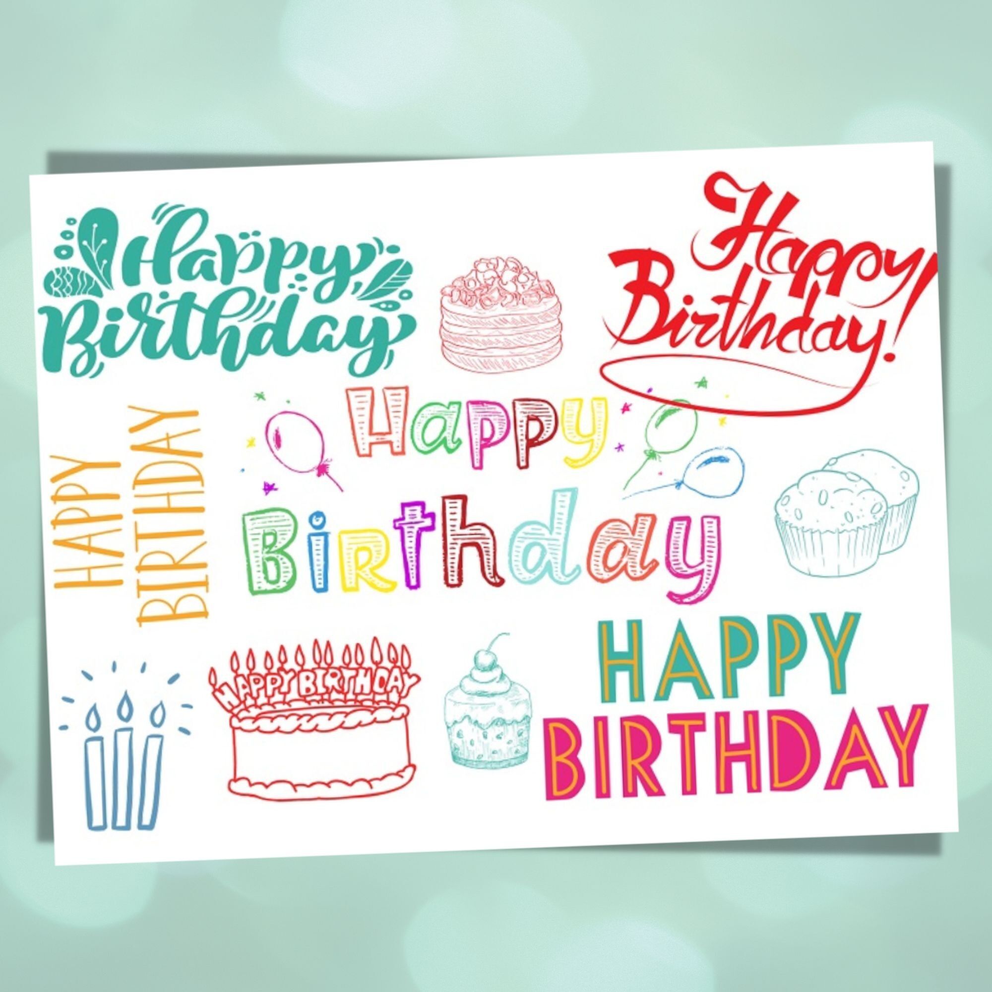 Carte d'anniversaire, carte postale Happy Birthday, carte de voeux d'anniversaire, carte de voeux DIN A6, taille de la carte : 148x105 mm papier FSC