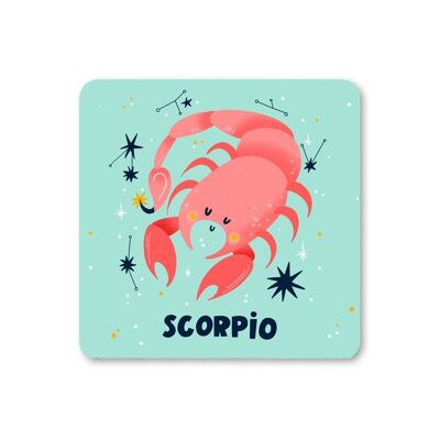 Confezione da 6 sottobicchieri dello zodiaco Scorpione