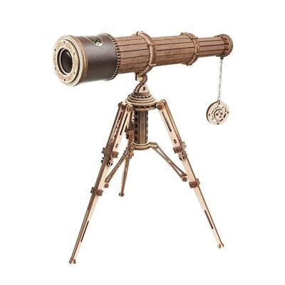 Telescopio monoculare 3D puzzle in legno fai-da-te, Robotime, ST004, 33x24x32.5 cm
