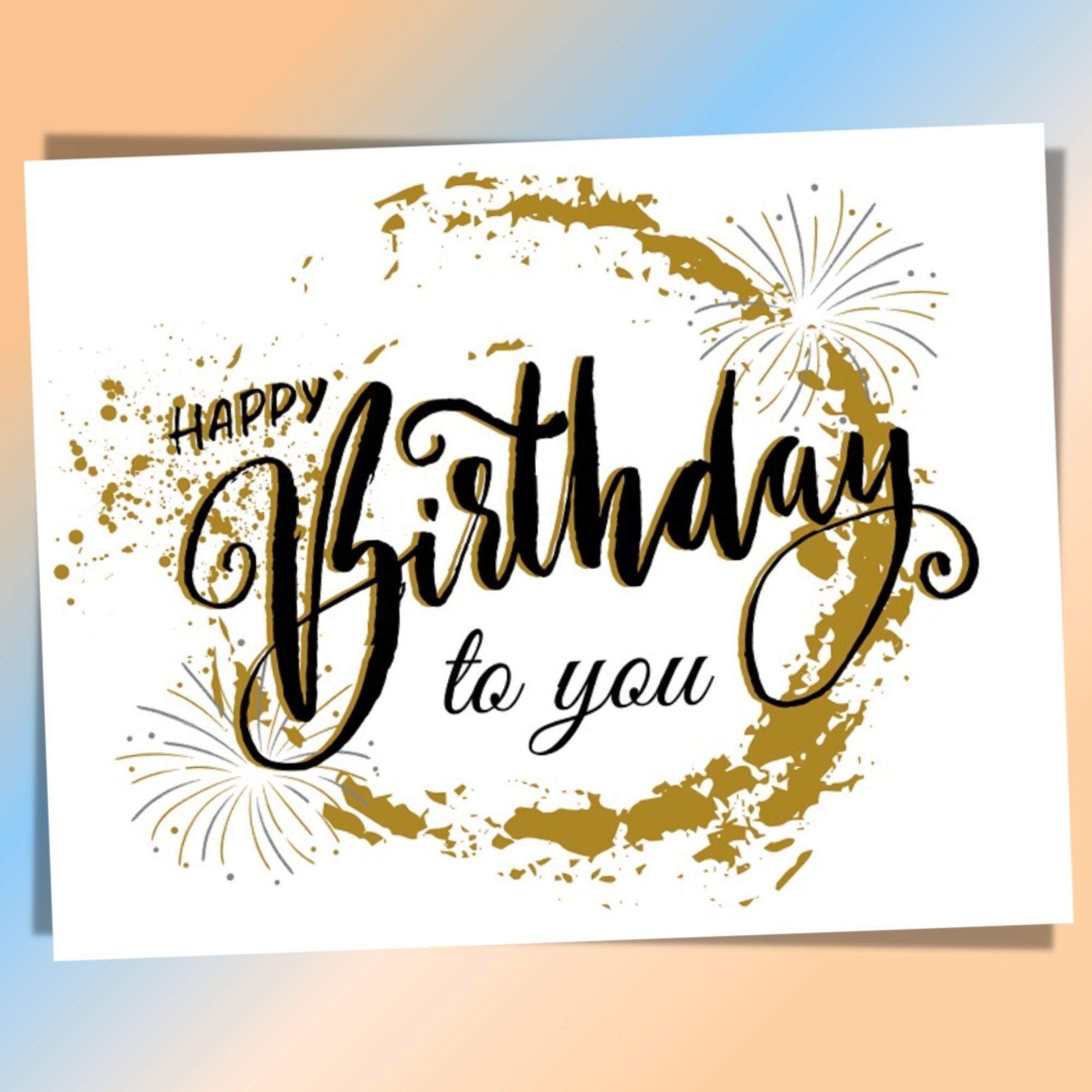 Carte d'anniversaire, carte postale Happy Birthday, carte de voeux d'anniversaire, carte de voeux DIN A6, taille de la carte : 148x105 mm papier FSC