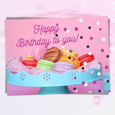 Birthday card, Happy Birthday postcard, birthday greeting card, DIN A6 greeting card, card size: 148x105 mm FSC paper