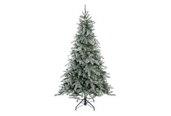 Arbre de Noël artificiel à feuilles persistantes, épicéa givré | Blanc | 116x180cm 1