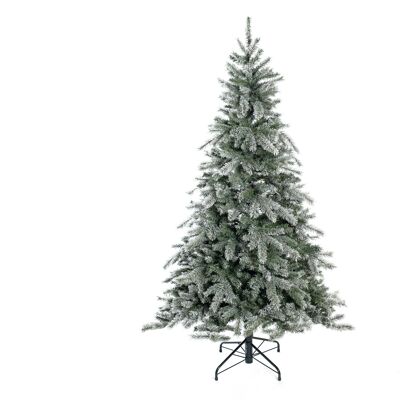 Arbre de Noël artificiel à feuilles persistantes, épicéa givré | Blanc | 116x180cm