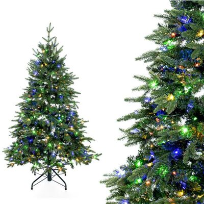 Arbre de Noël artificiel à feuilles persistantes, épicéa de Sherwood LED | Vert | 150 cm