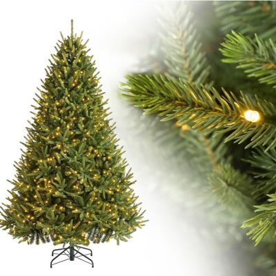 Árbol de Navidad artificial de hoja perenne LED de abeto Richmond | Verde | 228cm