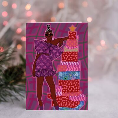 Party Dress Christmas Holiday Card