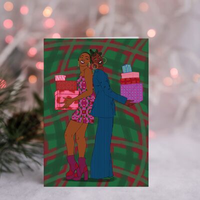 Échange de cadeaux - Carte de vœux pour les vacances de Noël