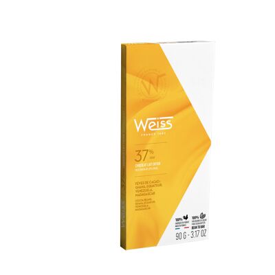 TABLETS. 90gr, WEISS, VOLLMILCH 37%