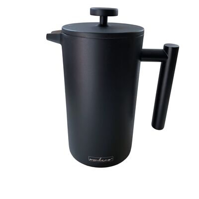 Pressing jug Monza stainless steel black insulating function 1500 ml