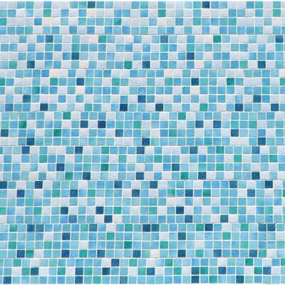 Kitchen mat mosaic blue
