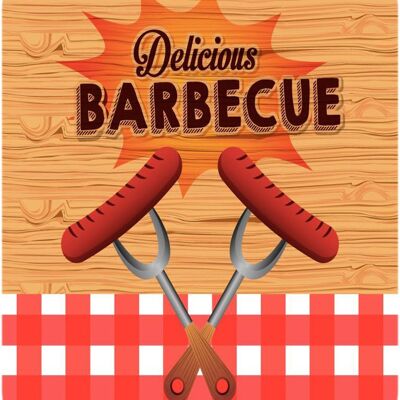 Tapis de cuisine barbecue