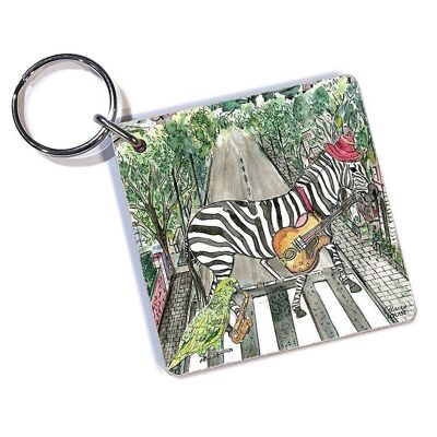 Keyring - Zebra In The City