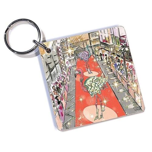 Keyring - Flamingo In The City