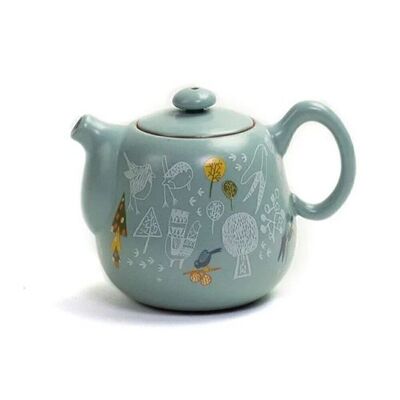 Ru Decorata porcelain teapot Lin's Ceramics 190 ml