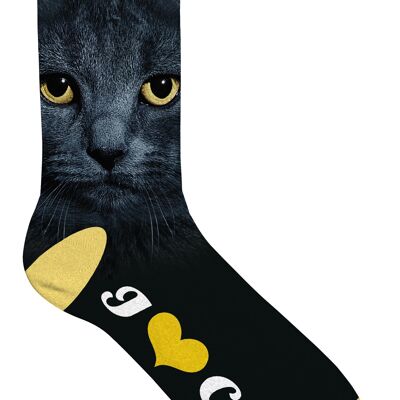 Sock Black Cat Eyes 33-38