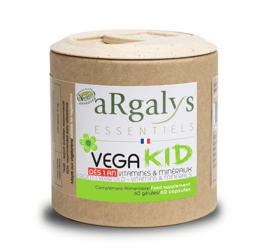 Vega Kid - Vitamines et minéraux pour enfants - 60 gélules