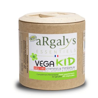 Vega Kid - Vitaminas y minerales para niños - 60 Cápsulas blandas