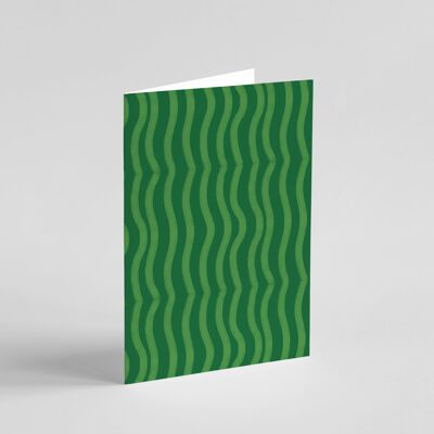 Cartolina d'auguri verde scarabocchio