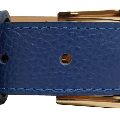 Leather belt Blue 2230