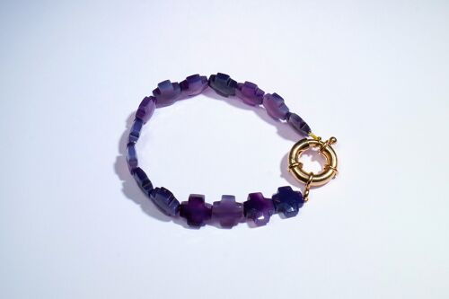 Bracelet Holbox - Croix violette
