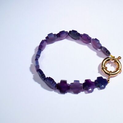 Bracelet Holbox - Croix violette