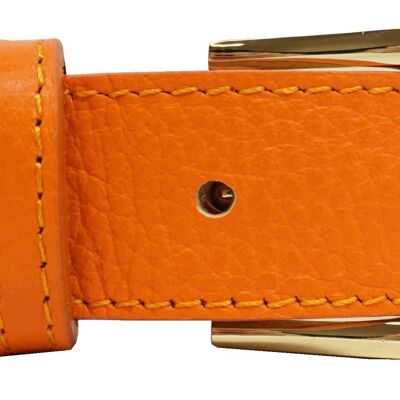 Leather belt Orange 2230