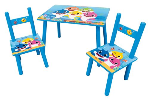 BABY SHARK TABLE RECTANGULAIRE + 2 CHAISES
