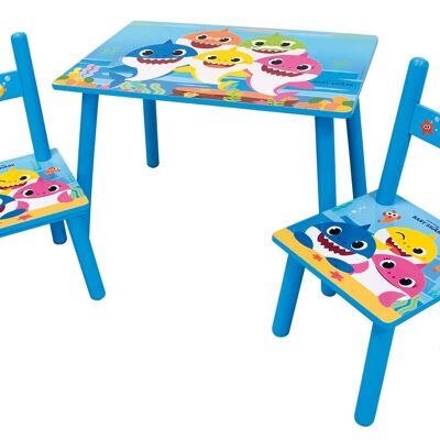 BABY SHARK TABLE RECTANGULAIRE + 2 CHAISES