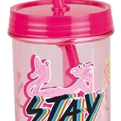 PINK PANTHER MUG WITH STRAW 390ML