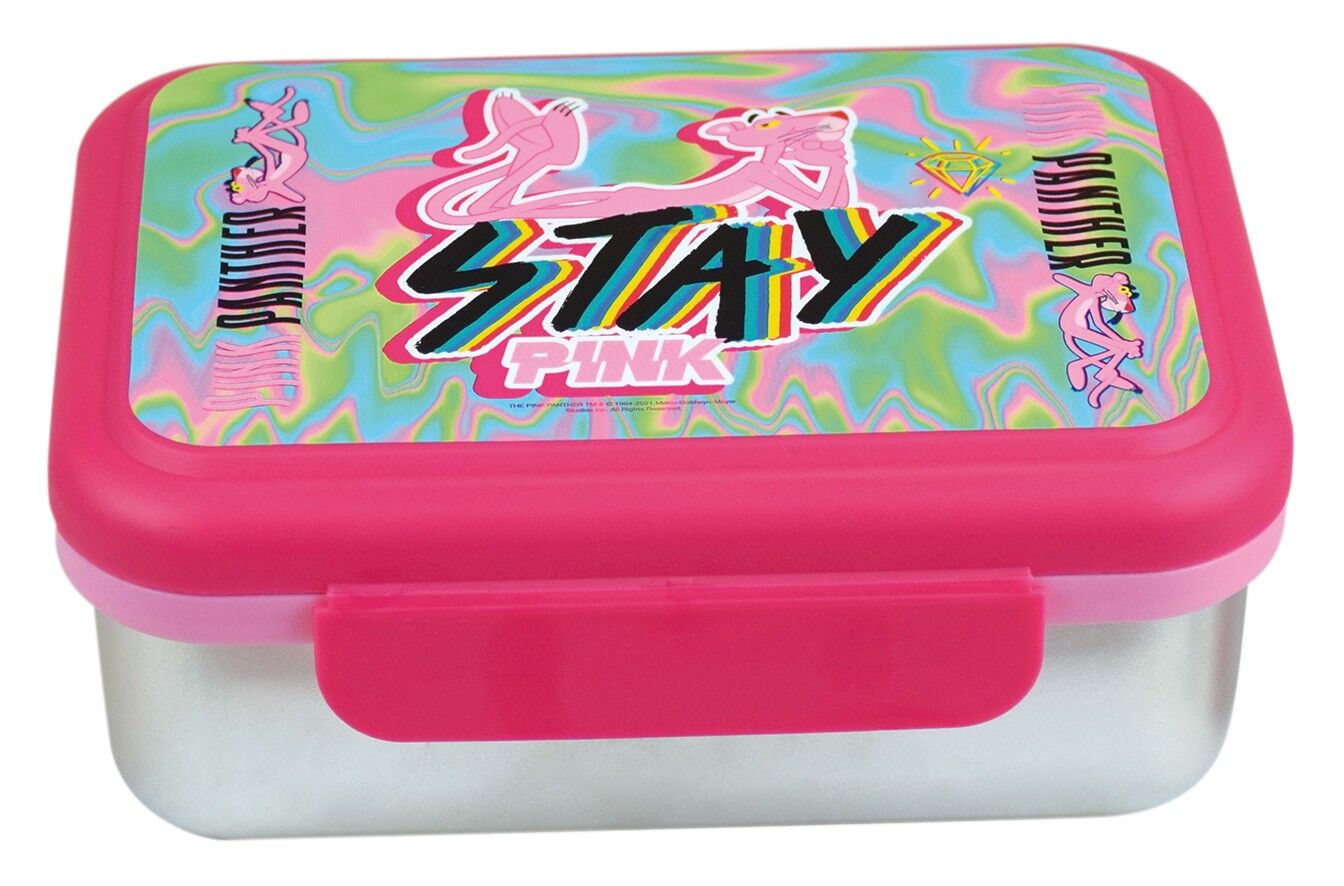 SNACK BOX IN ACCIAIO INOX PANTHER ROSA