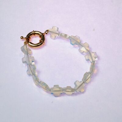 Pulsera Holbox - Cruz de cristal