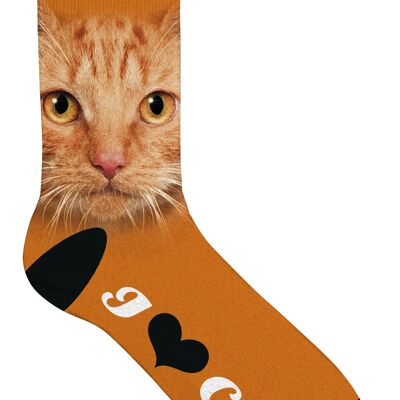 Sock Orange Cat Eyes 33-38
