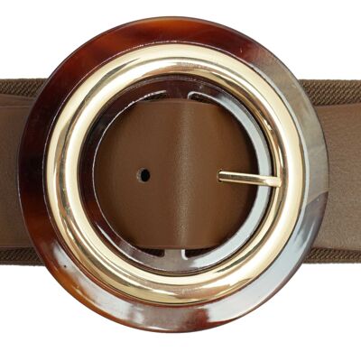 Cintura elastica marrone CT3391