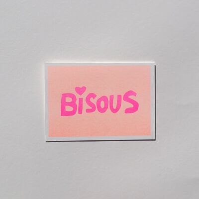 Neon kisses | 2-fold A6 card