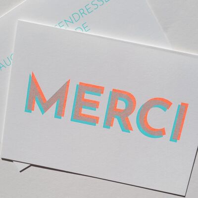 Merci mint | carte 2 volets A6